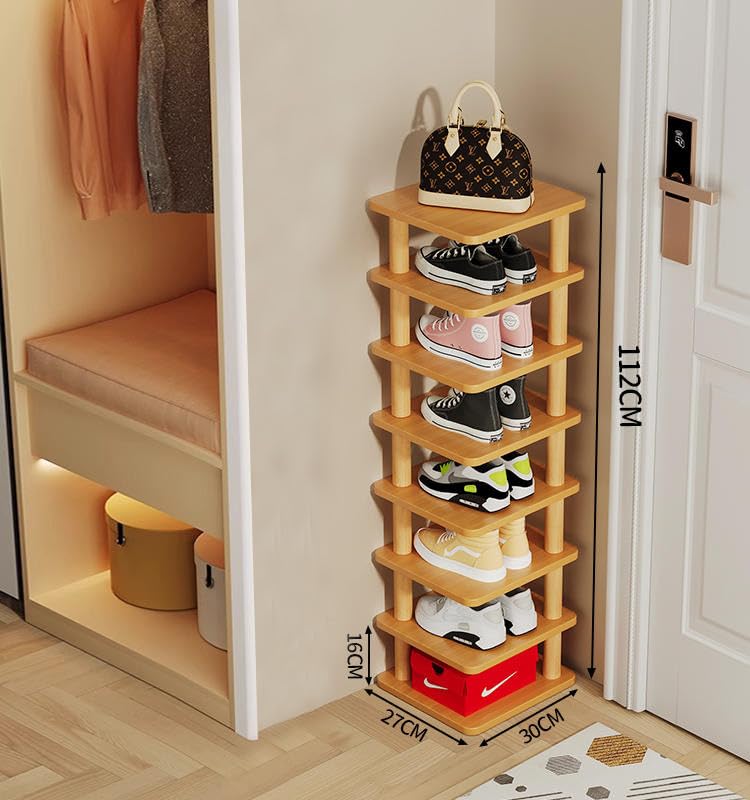 8 Tiers Vertical Shoe Rack with Sturdy Frame A226