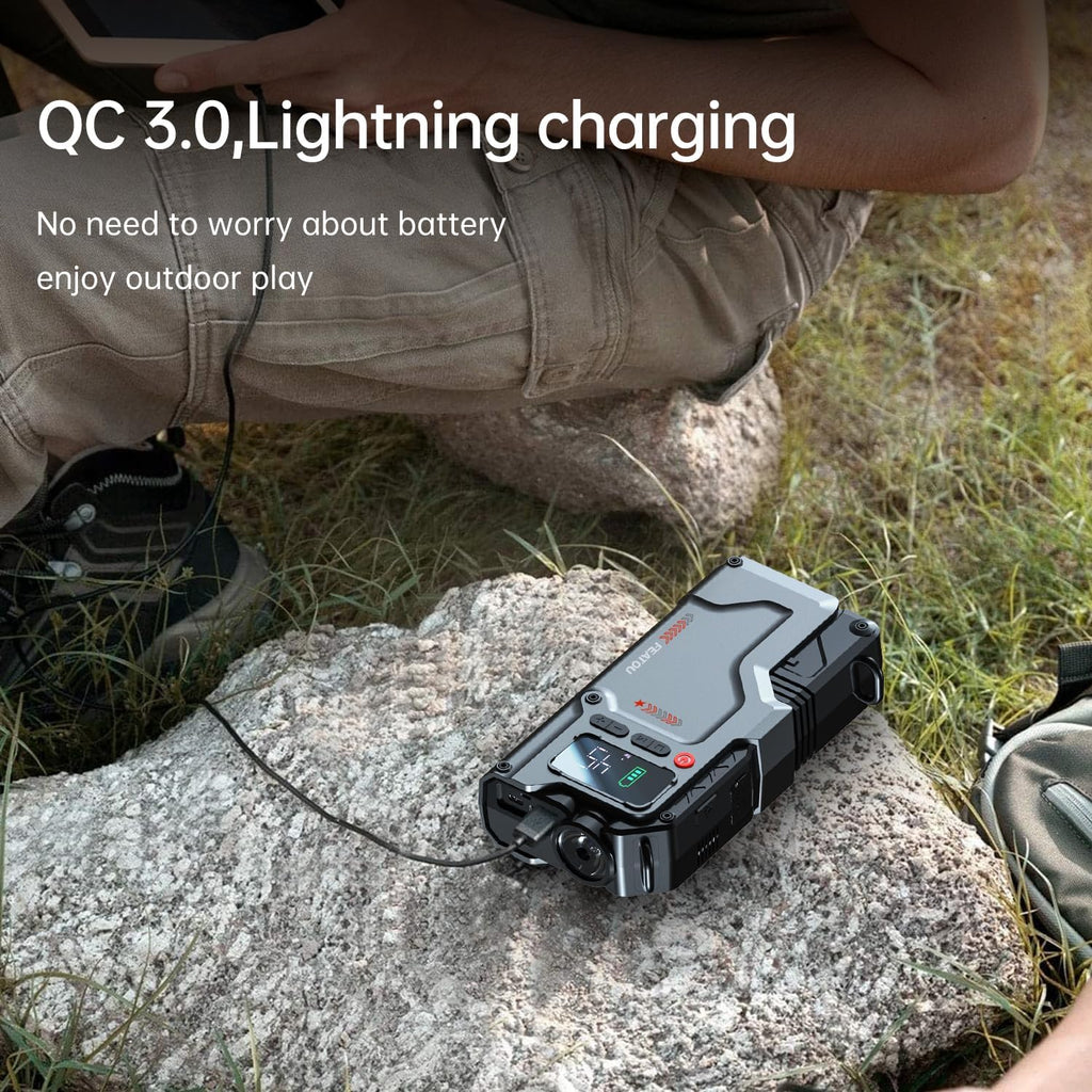 Jump Starter with Air Compressor, 3000A Peak 150PSI Battery Pack with Digital Tire Inflator Y599436