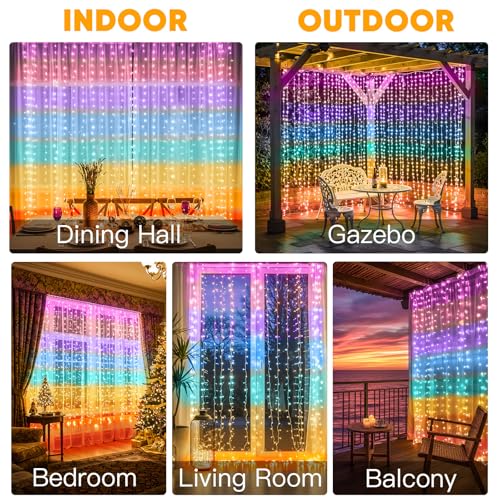 300 Led 9.8x9.8ft Warm White Curtain Lights R886706