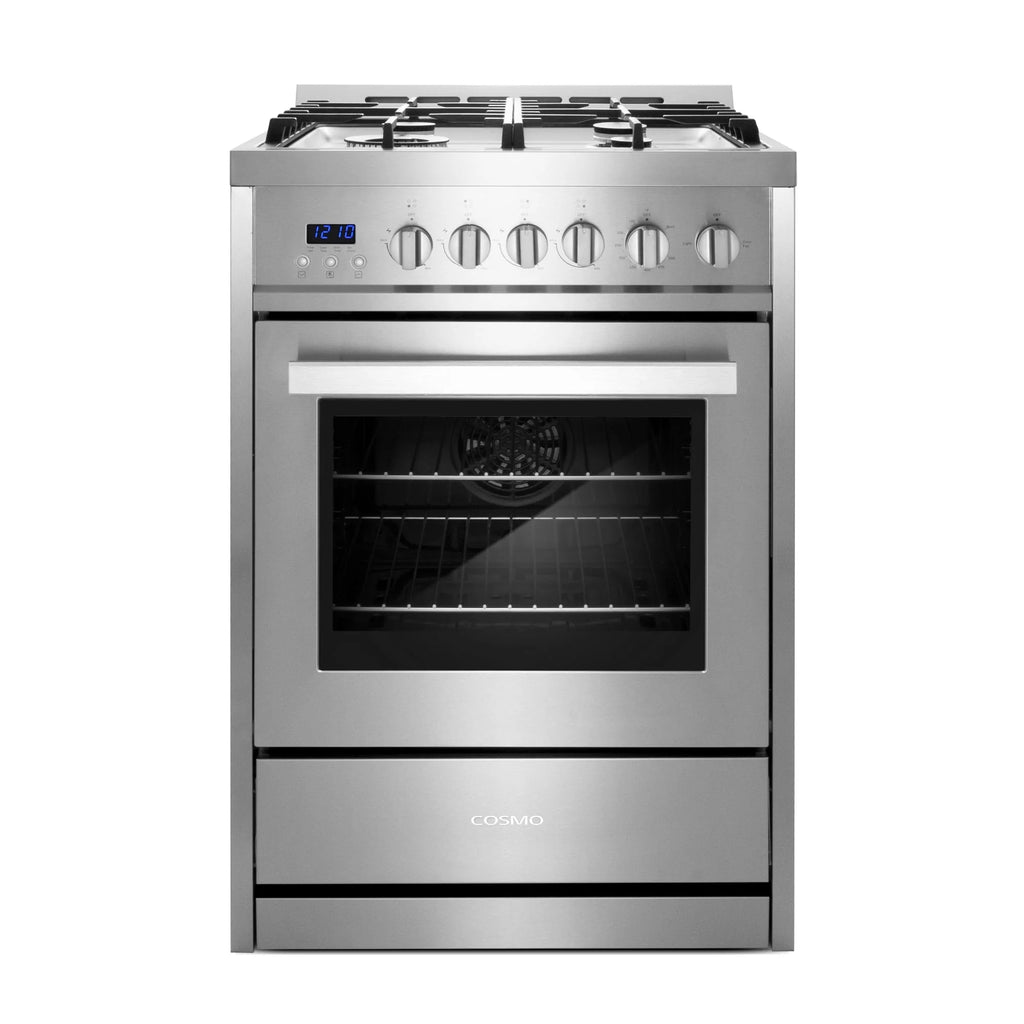 Stainless Steel 4 Burner Gas Range with Cast Iron Grates J223014