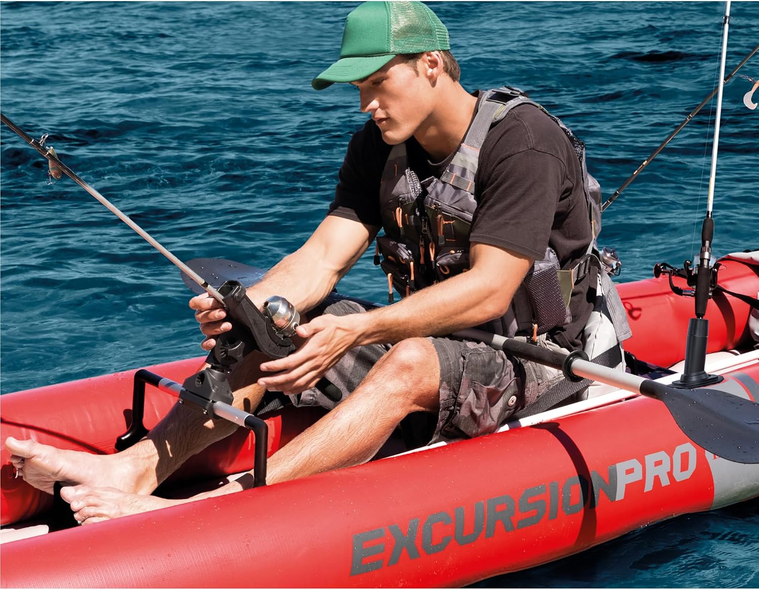 Inflatable Kayak Set with Paddles and Pump – 2-Person – 400lb Weight Capacity X900421