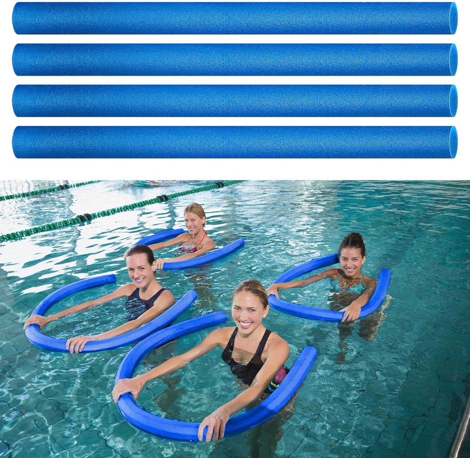 8 pieces Jumbo Swimming Pool Noodle Foam 55 Inch x 3.5 Inch Blue K95756