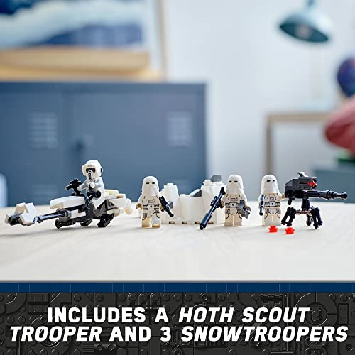 LEGO Star Wars Snowtrooper Battle Pack 75320 Set, Building Toy with 4 Figures, Blasters and Speeder Bike F830