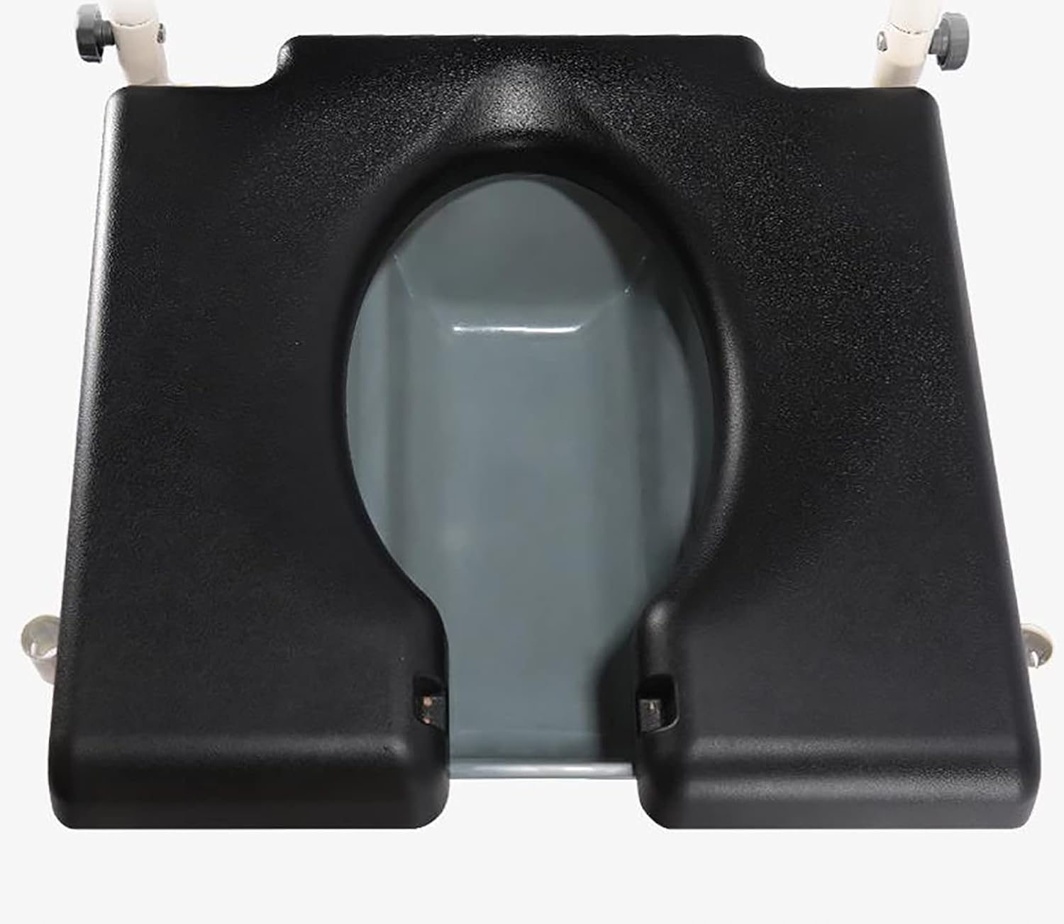 Shower Commode Wheelchair with Lockable Wheels, Drop Arms and Removable Pail, Adjustable Height J4416