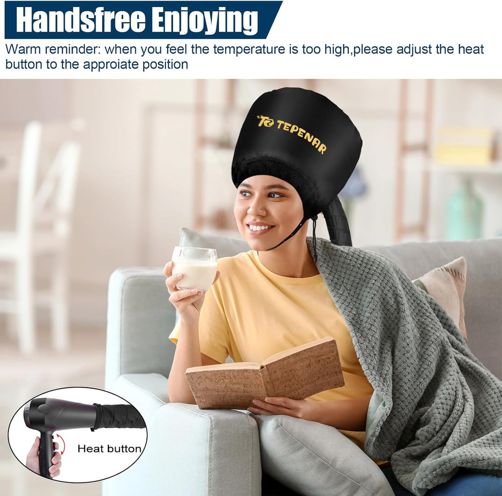 Extra Large Soft Adjustable Bonnet Hair Dryer Attachment U425