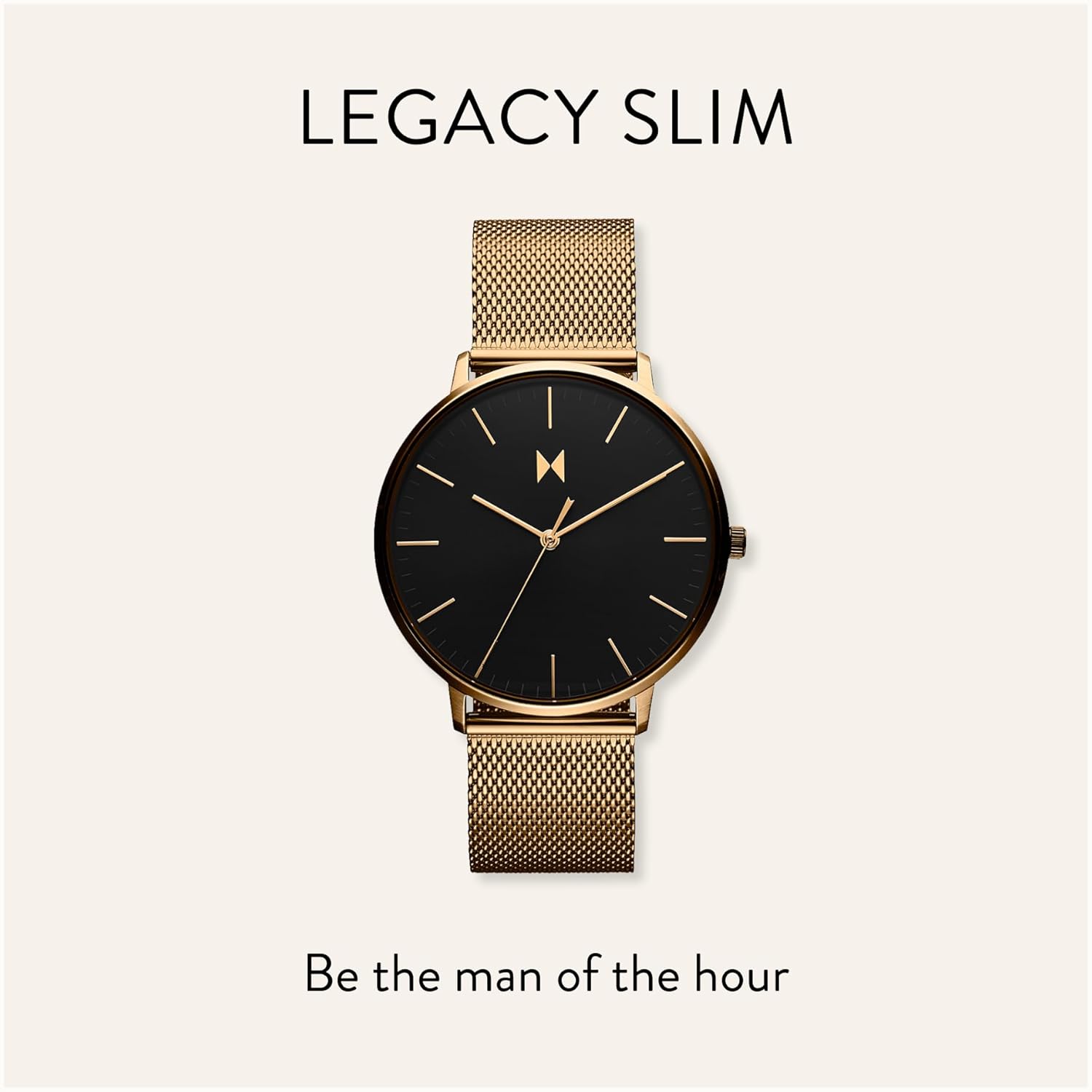 Men’s Slim Analog Watch - Minimalist Water Resistant 3 ATM 42mm Japanese Quartz Wristwatch Z869608