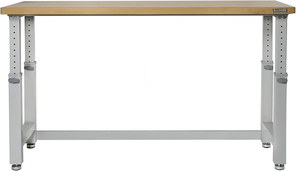 72" Granite Grey Height Adjustable Wood Top Workbench Desk Y1997