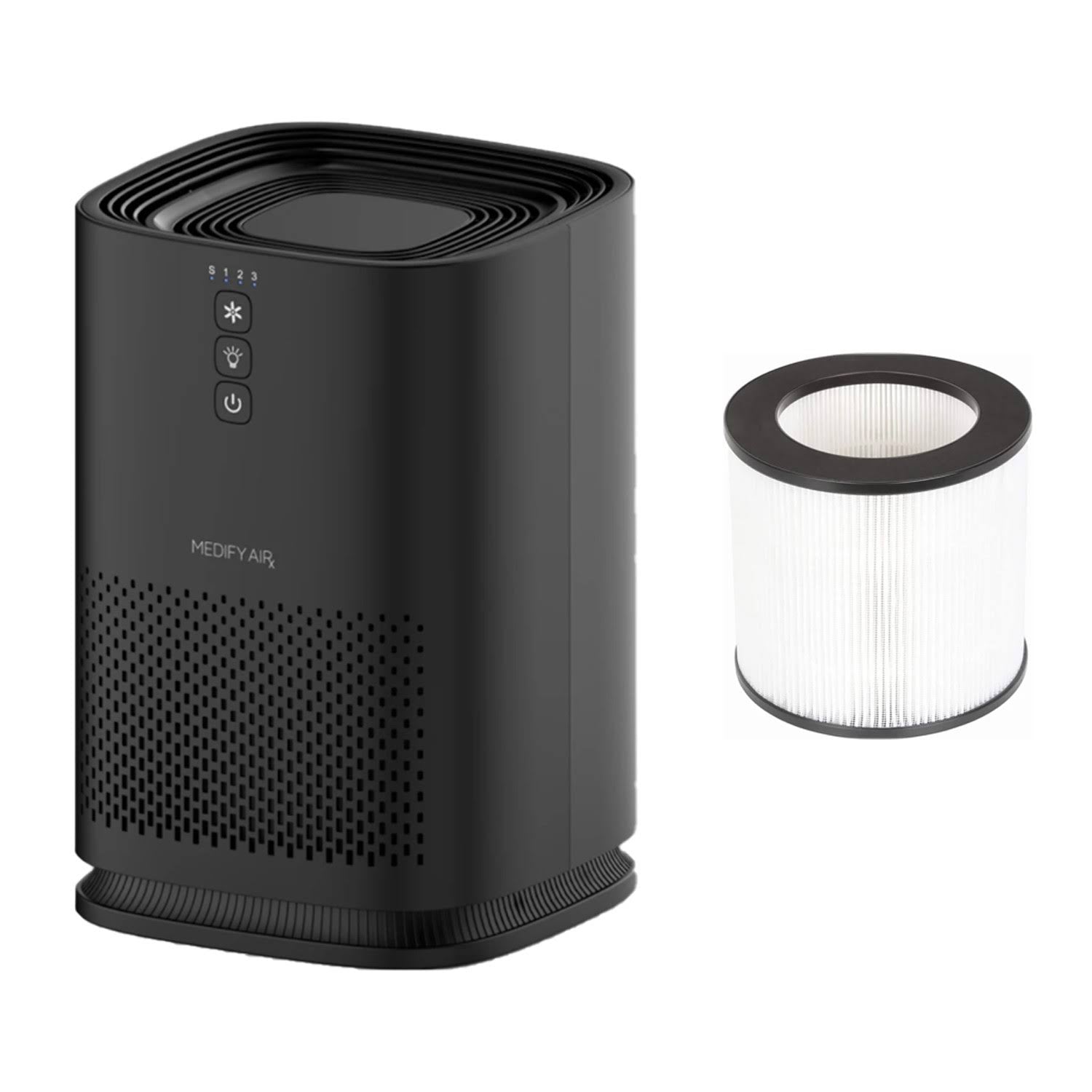 Compact Tabletop Air Purifier with HEPA Filter, Black S4590