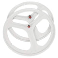 White 700C 3 Spoke Fixed Gear Bicycle Wheelset H778
