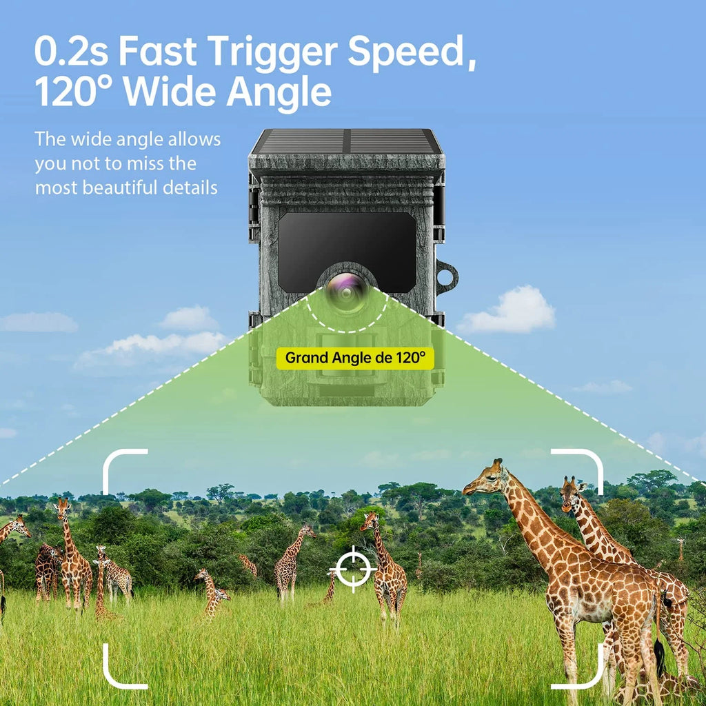 4K 30fps 46MP Night Vision Waterproof IP66 Motion Activated Trail Camera T310345