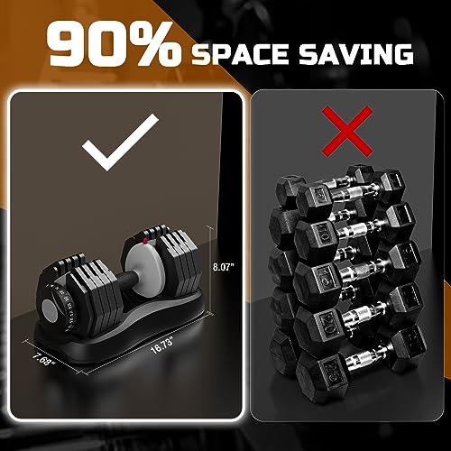 55LB Adjustable Dumbbell Set with Safety Lock N54298