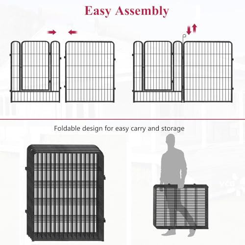 32inch 10 Panels Anti-Rust Dog Playpen A24035