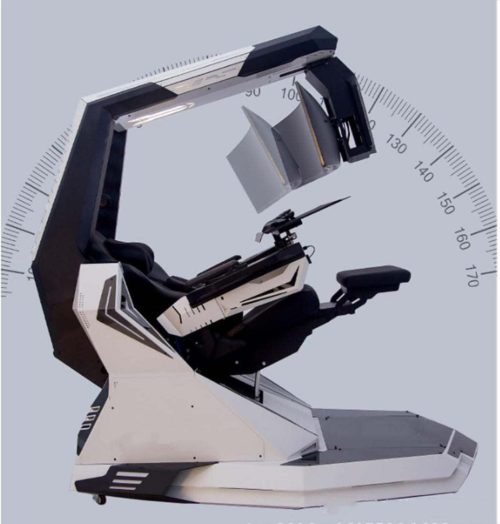 Ergonomic Game Chair with Pedals and Massage Y168070
