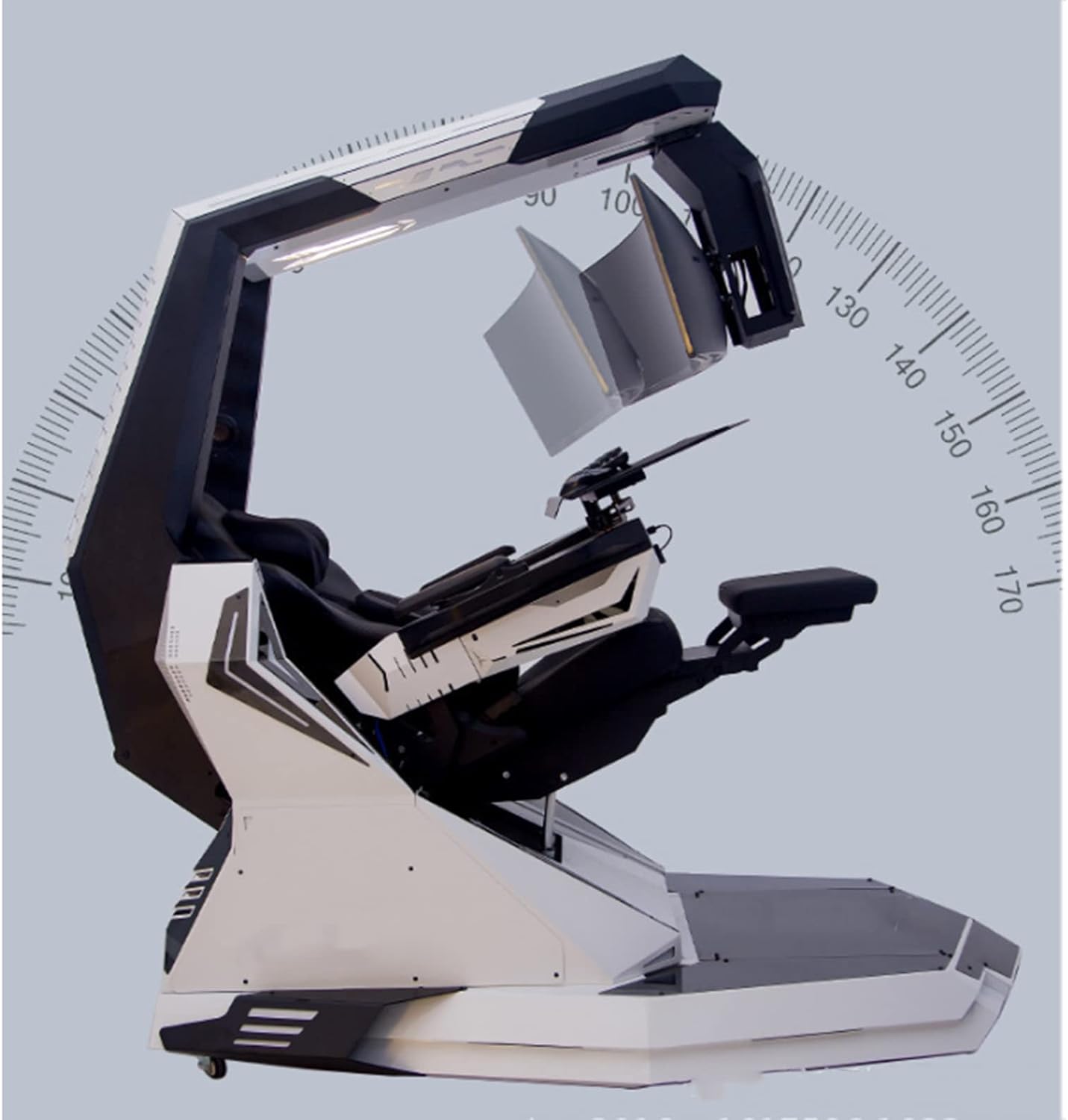 Ergonomic Game Chair with Pedals and Massage Y168070