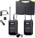 48-Channel UHF Wireless Lavalier Microphone System with 1 Receiver, 1 Transmitter, and 1 Lapel Microphone V6577