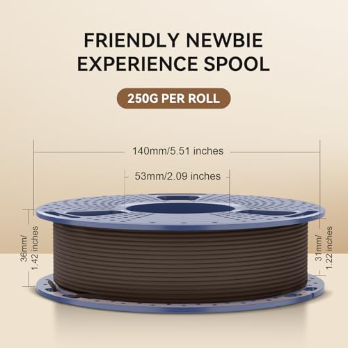 250g PLA Filament 1.75mm Bundle, 8 Rolls, White+Red+Orange+Yellow+Green+Blue+Cyan+Purple M78682