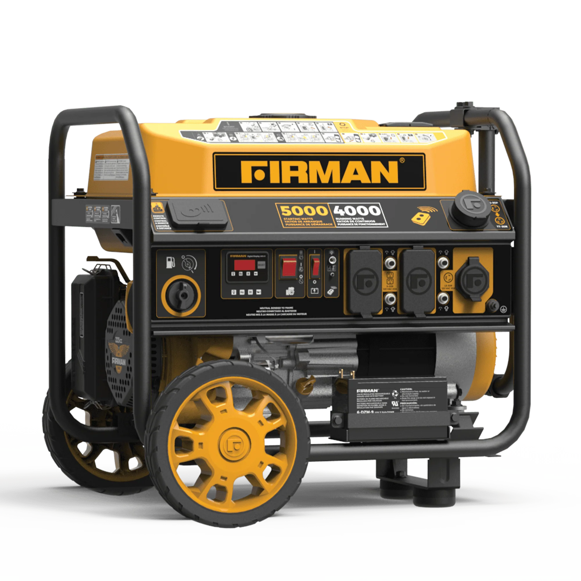 5000/4000 Watt Remote Start Gas Portable Generator F581265