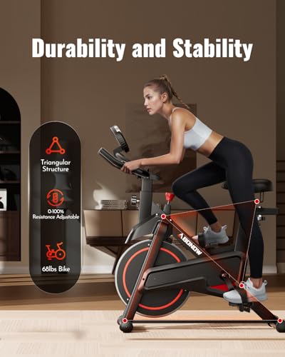 Compact Indoor Cycling Bike with Padded Seat D273298