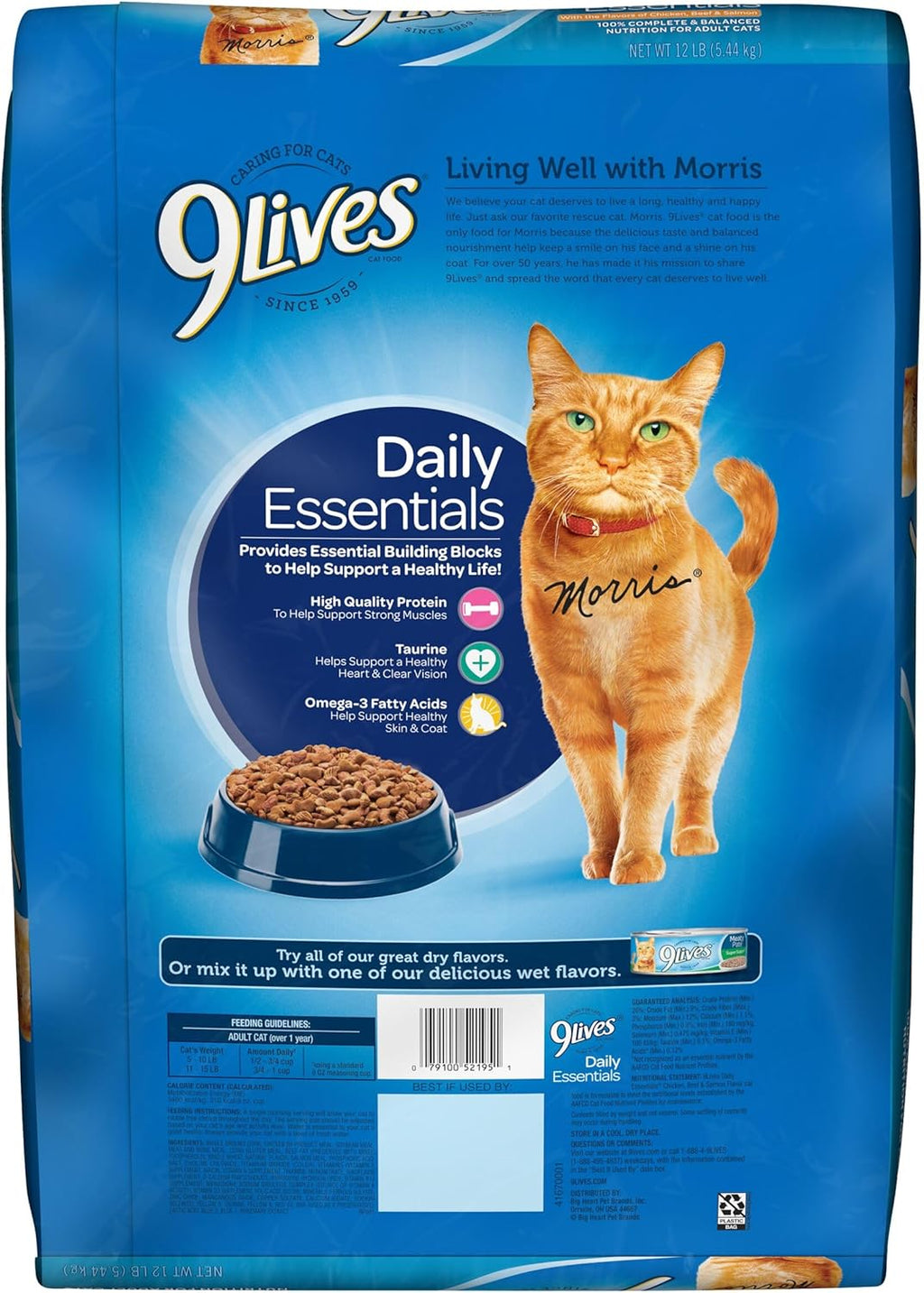 12 lb Dry Cat Food with Chicken, Beef & Salmon Flavors Y21908