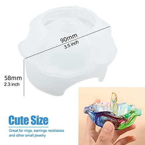 White Resin Mold for Bowl Dish Candle Holder Jewelry Tray L284497