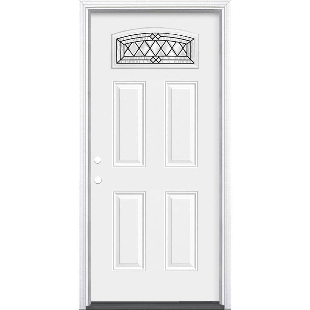36 in. x 80 in. Primed Steel Prehung Front Exterior Door with Brickmold H461728
