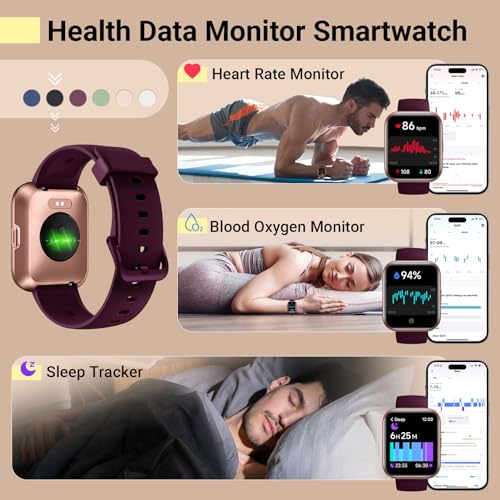 1.8'' Fitness Tracker Smart Watch Black F8105