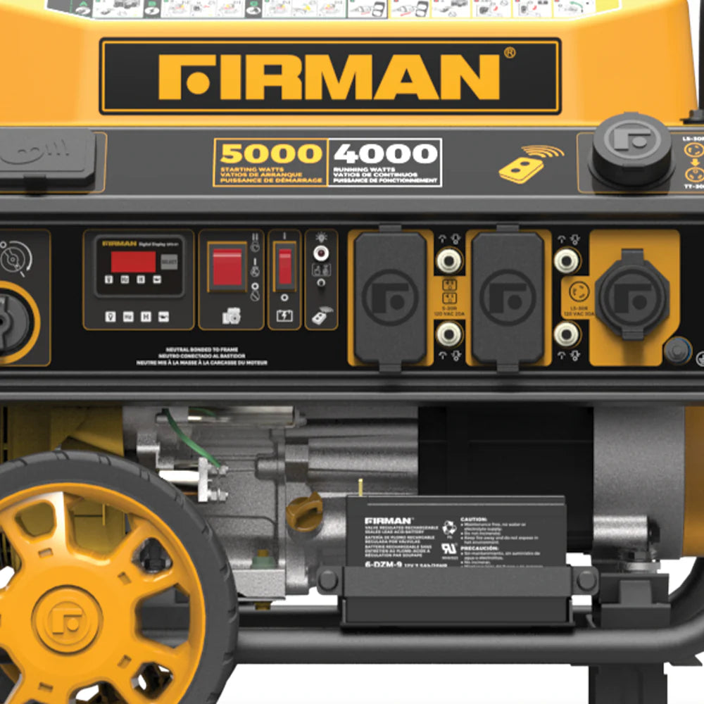 5000/4000 Watt Remote Start Gas Portable Generator F581265