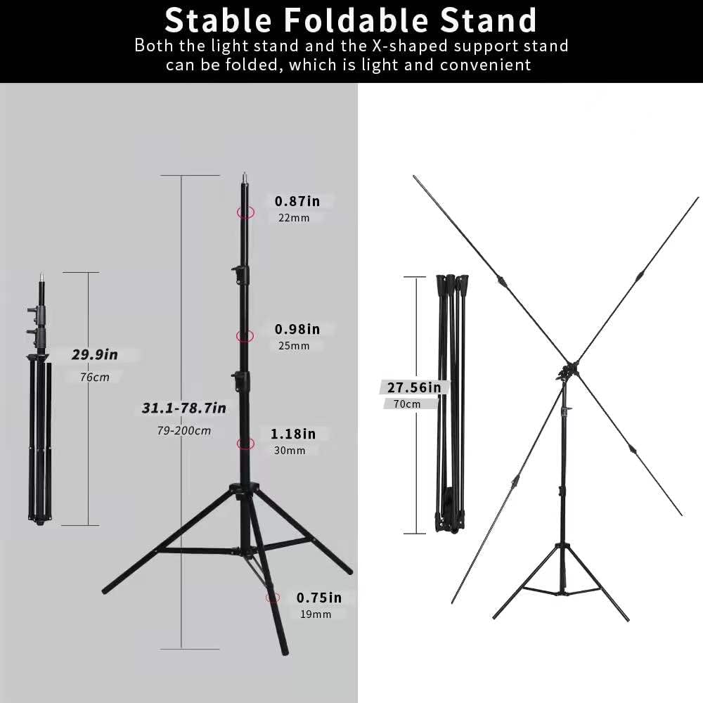 5x6.5ft Chromakey Green Screen Backdrop with Stand, Pack of 2 Q780378