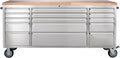 72-inch Stainless Steel Rolling Tool Chest with 15 Drawers A71744