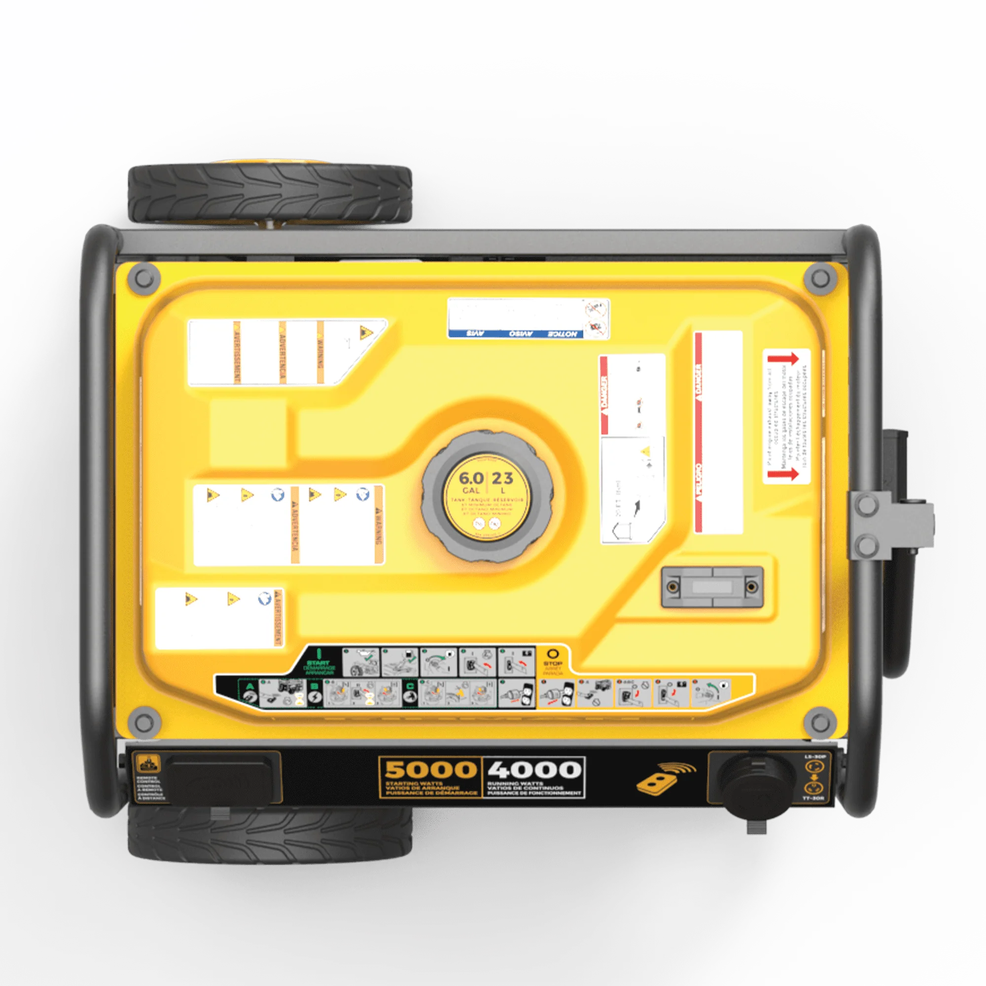 5000/4000 Watt Remote Start Gas Portable Generator F581265