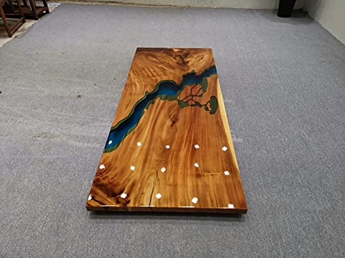 Large Live Edge Epoxy Resin Dining Table (16.5" Inches Tall, 36 x 20inches) X792