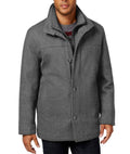 Wool Blend Car Coat with Bib O16237