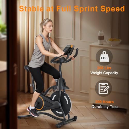 Adjustable Exercise Bike with Smartphone Mount L213