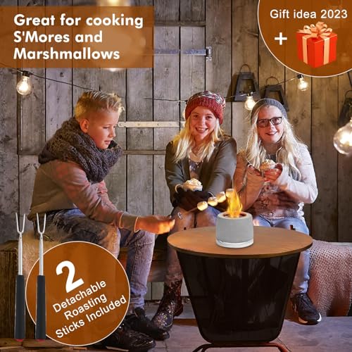 Concrete Tabletop Fire Pit Bowl with Extinguisher N37859