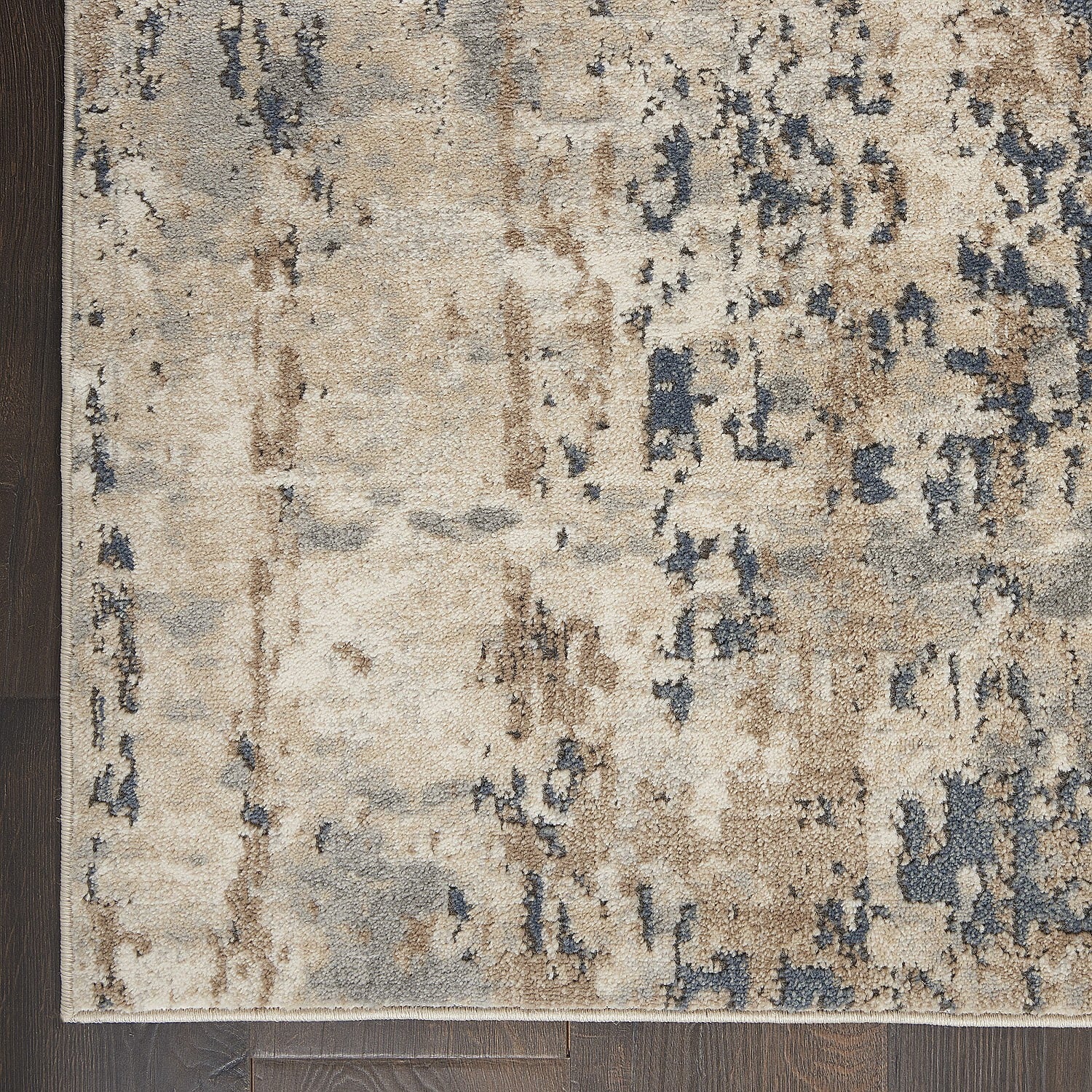 Beige/Grey 10' x 14' Abstract Distressed Area Rug A333333