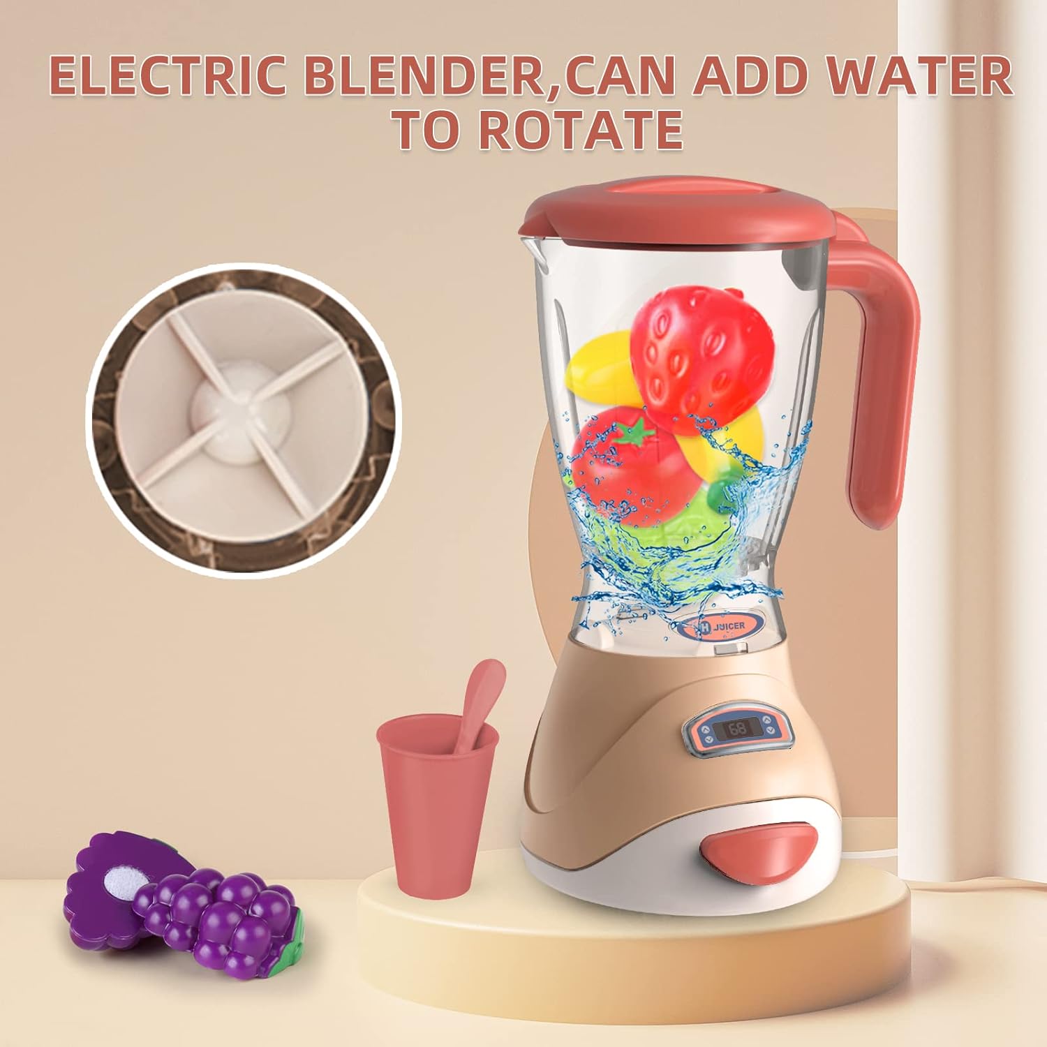 Toy Kitchen Set with Blender, Coffee Maker, Mixer and Toaster A2815