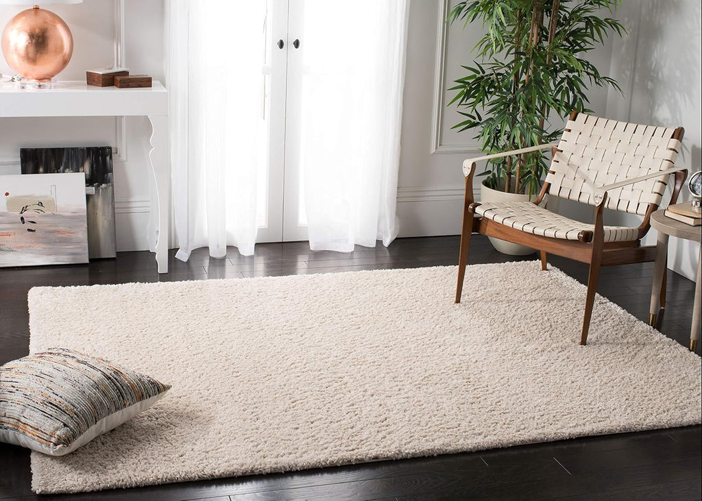 Beige 12' x 15' Shag Area Rug F5663