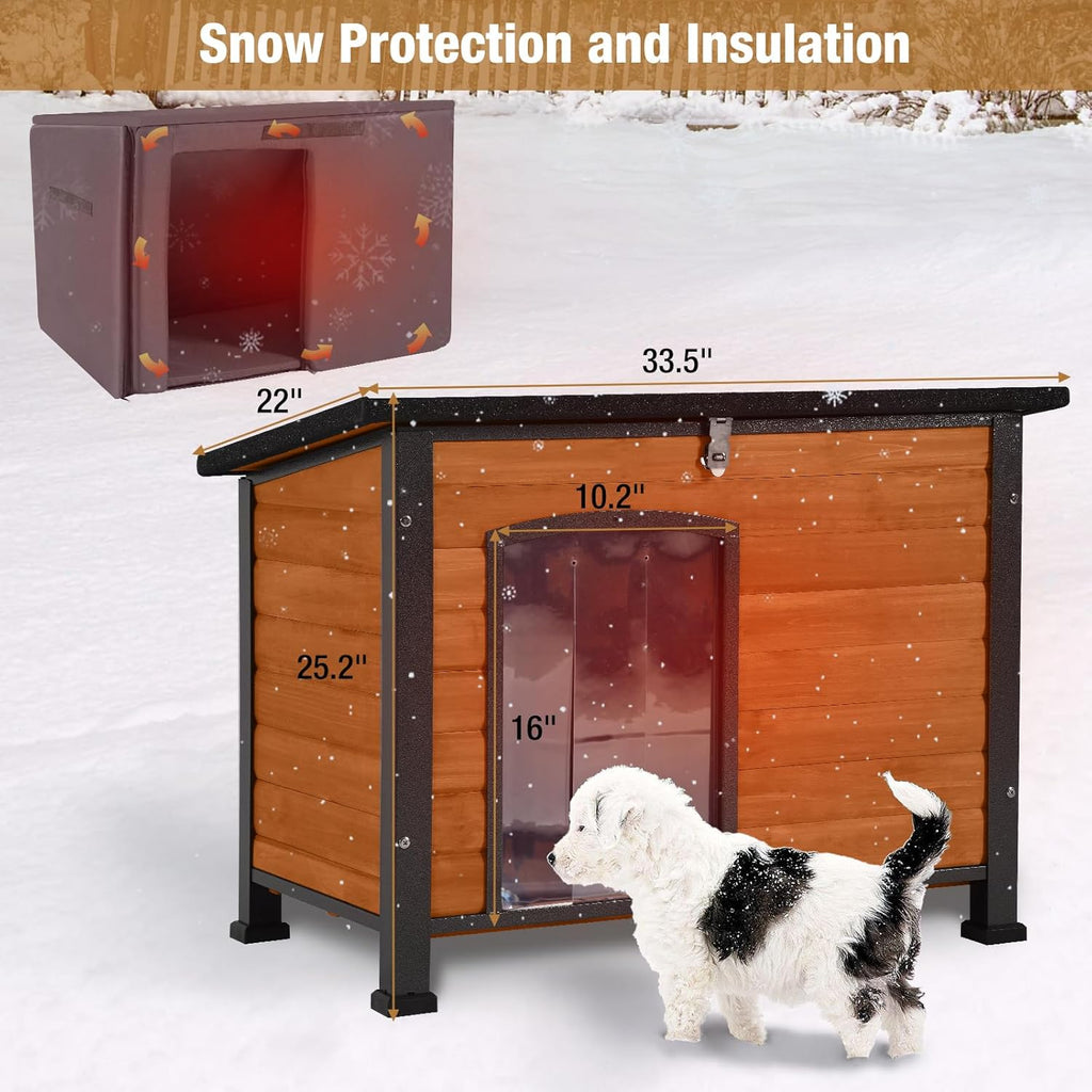Insulated Dog Kennel with Elevated Floor J278