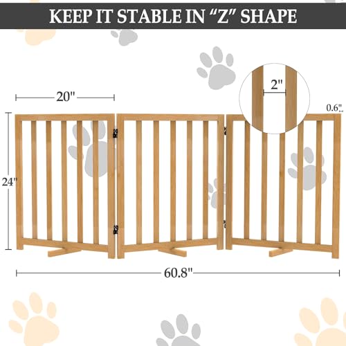 3-Panel Freestanding Pet Safety Fence, 24" x 60.8" J329216