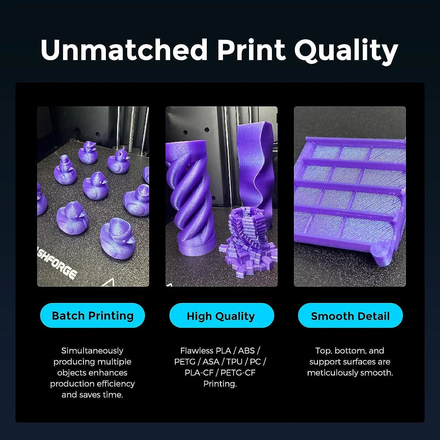 High Speed 3D Printer with Enclosed Chamber, 8.7 x 8.7 x 8.7'' F723944