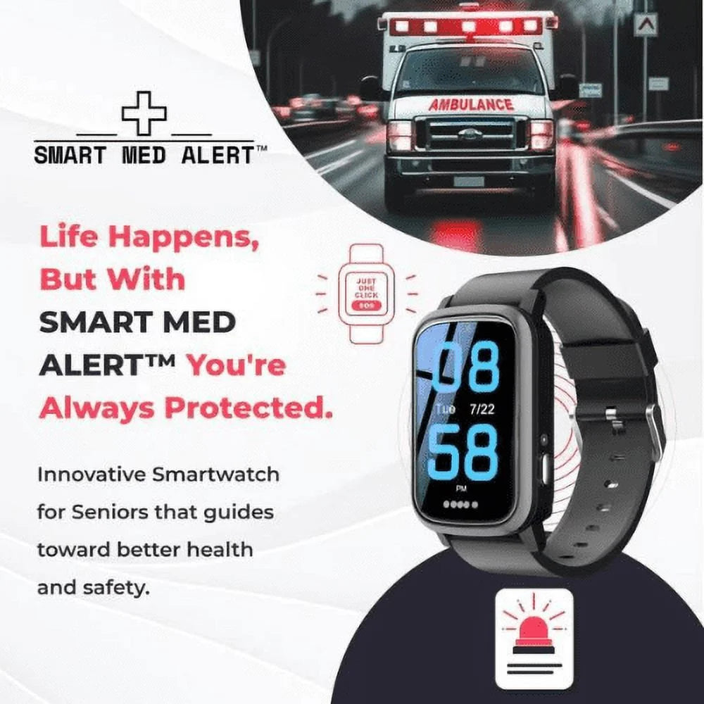 Medical Alert 4G Cellular Rectangular Smart Watch F663292