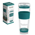 14-Ounce Double Wall Glass Tumbler with Lid H901