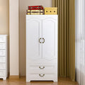 White 2 Door 2 Drawer Wooden Wardrobe V168469