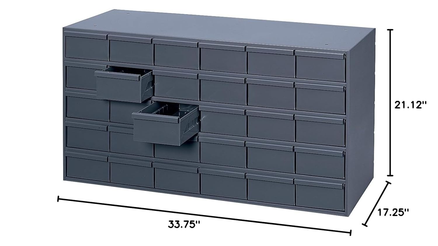 Gray Powder Coat Steel Cabinet, 30 Drawer T573