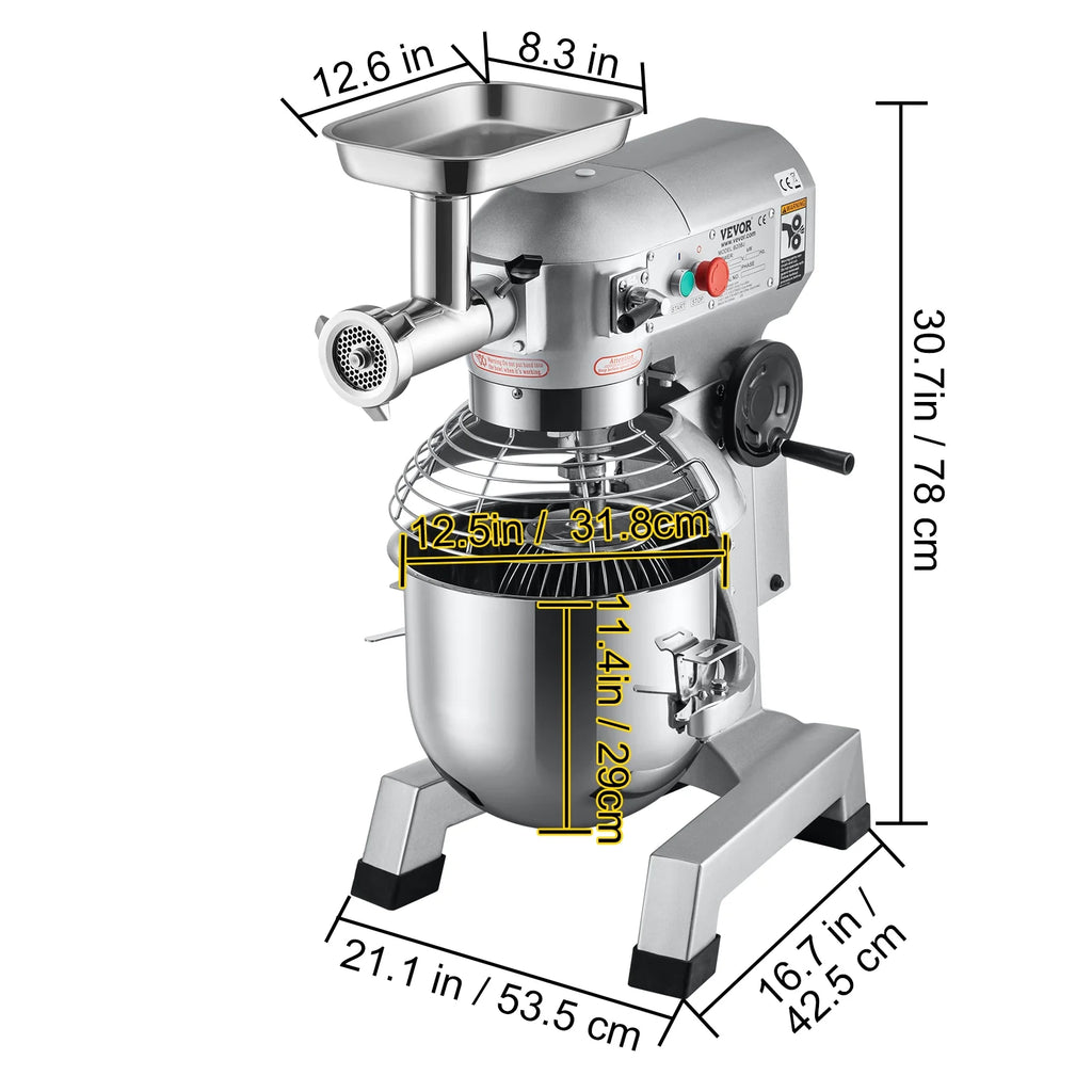 20Qt Stainless Steel Bowl Stand Mixer with Meat Grinder A981