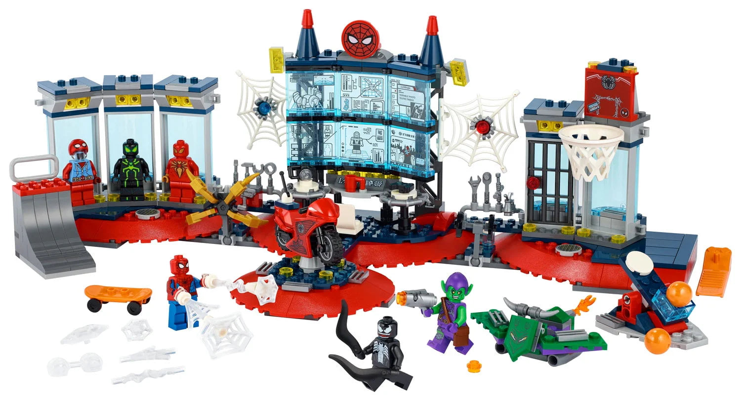 LEGO Marvel Spider-Man Attack on the Spider Lair 76175 Building Toy (466 Pieces) E8163