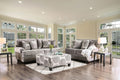 Gray Microfiber Sofa and Loveseat V667