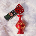 Red Bottle Brass Eyeliner Kajal Holder with Black Eyeliner Powder F5099