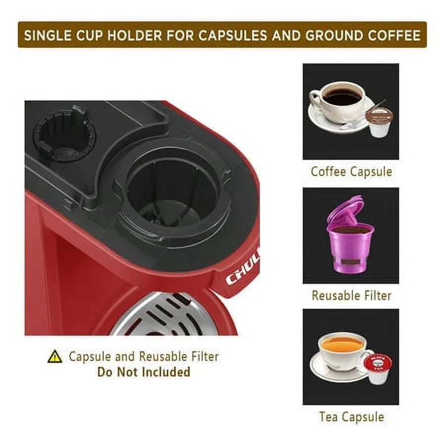 Mini Single Serve Coffee Maker for K Pod & Ground Coffee Q43631