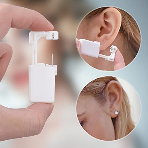 16 Pcs Disposable Ear Piercing Gun with Cubic Zirconia Stud W2308